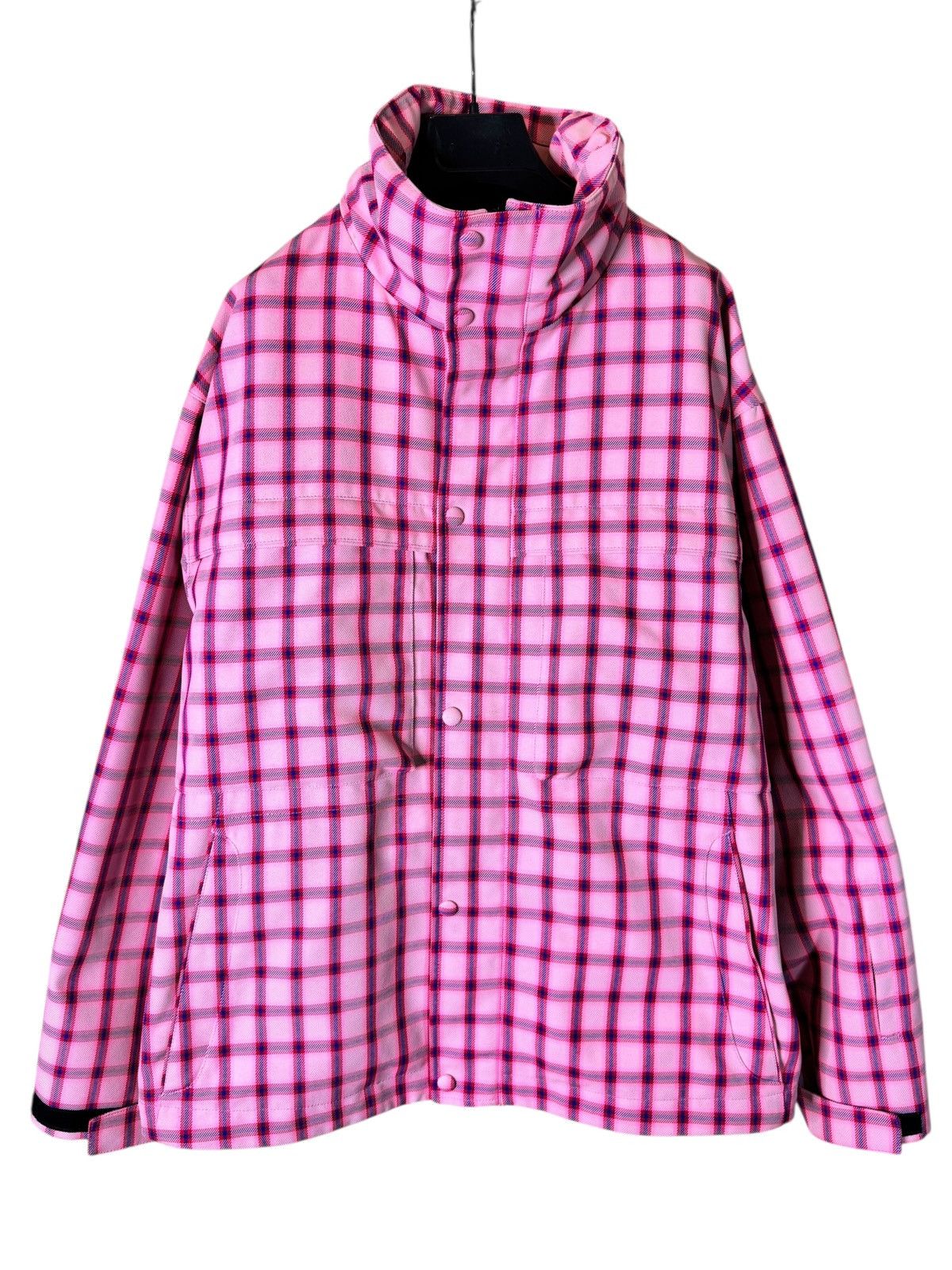 Versace Versace pink check jacket with hidden hood – size M Size US M / EU 48-50 / 2 - 1 Thumbnail