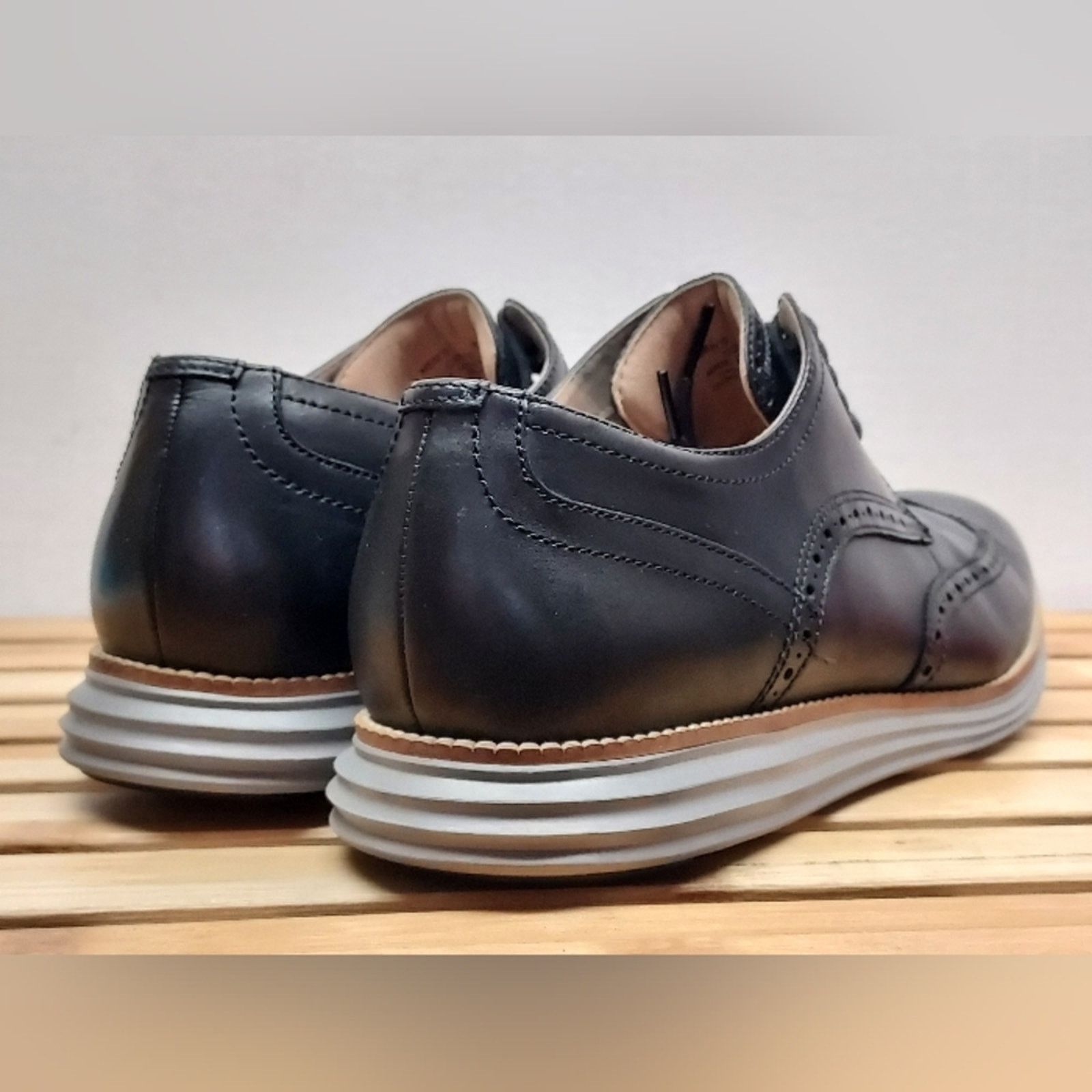 Cole Haan Cole Haan Mens | Black | Grand Wingtip Oxford Shoes Size 12M Size US 12 / EU 45 - 3 Thumbnail