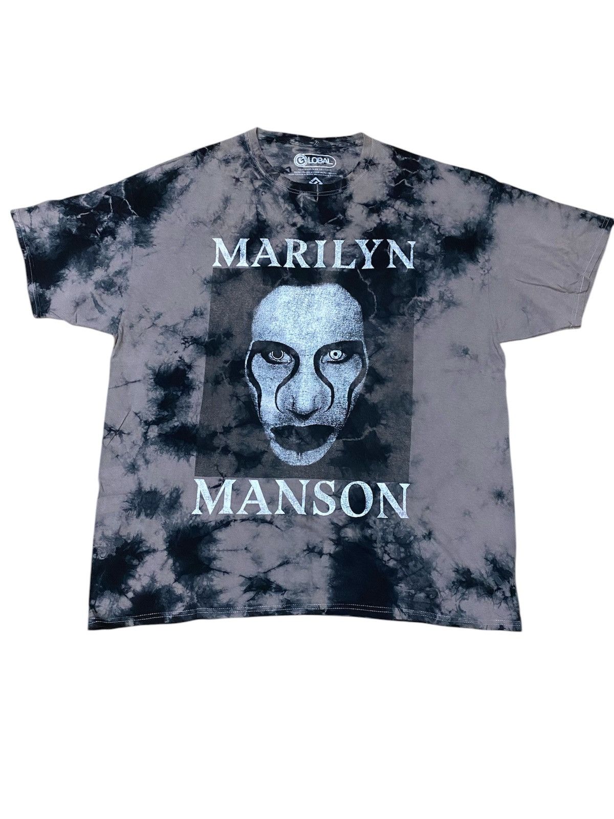 Band Tees × Marilyn Manson Marilyn Manson Fullprint Acidwash T Shirt Size US XL / EU 56 / 4 - 1 Thumbnail