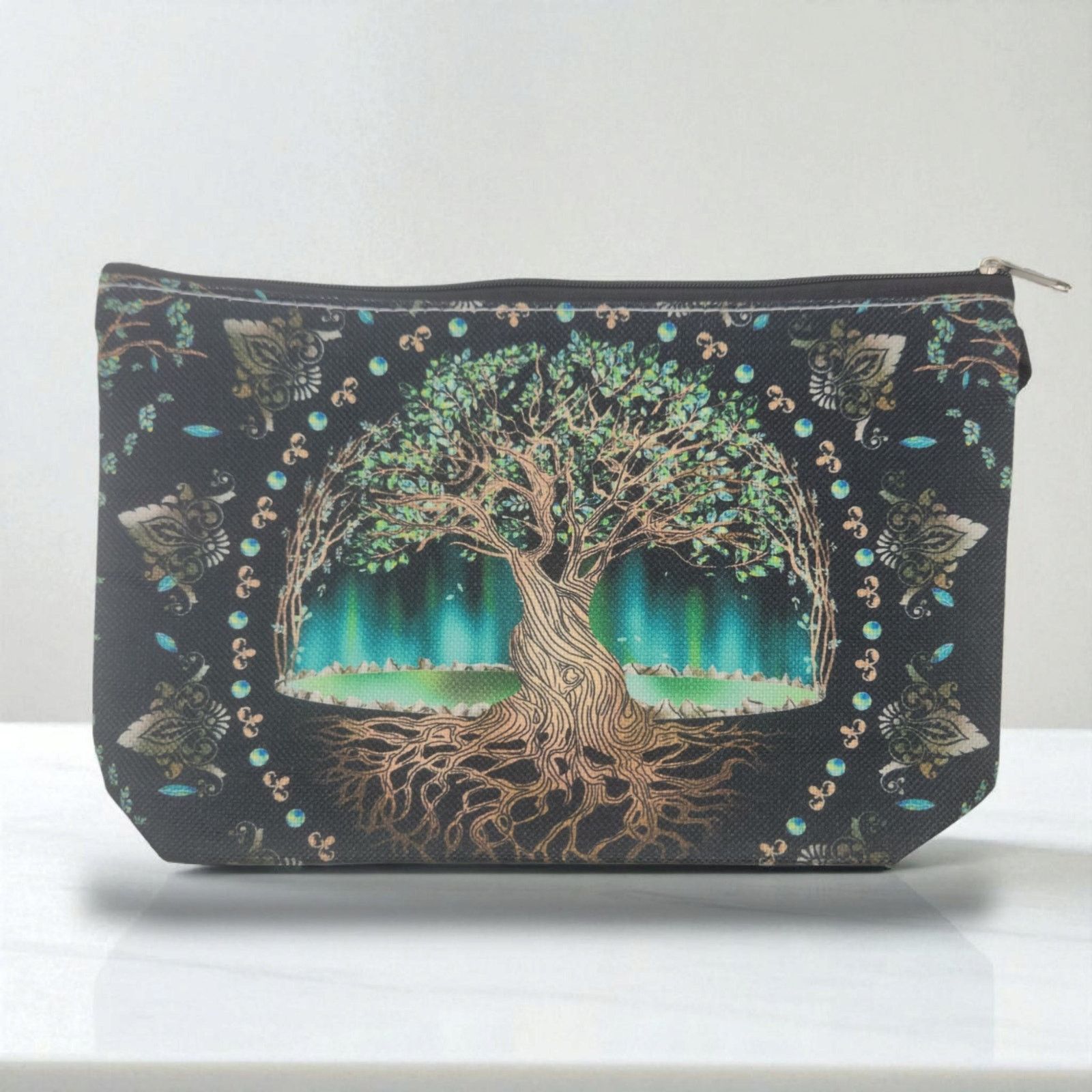 Other Tree of Life Cosmetic Bag Mystical Green Celestial Organizer Size ONE SIZE - 2 Thumbnail