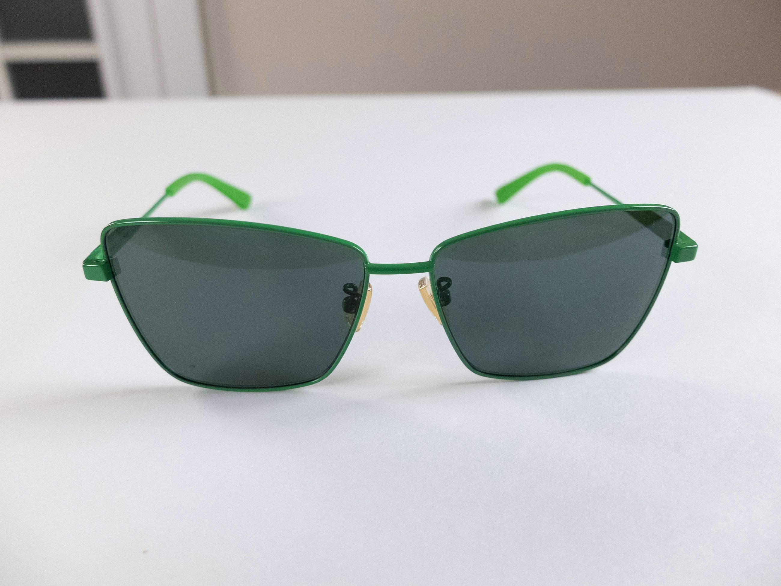 Bottega Veneta BOTTEGA VENETA green metal square sunglasses BV1195S q Size ONE SIZE - 4 Thumbnail
