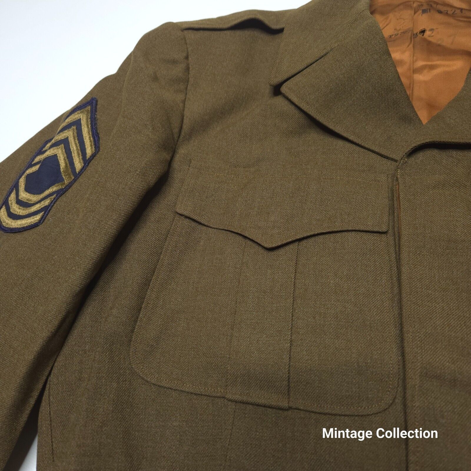 Other VINTAGE 6TH ARMY OFFICER'S WOOL JACKET MASTER SERGEANT Size US XS / EU 42 / 0 - 6 Thumbnail