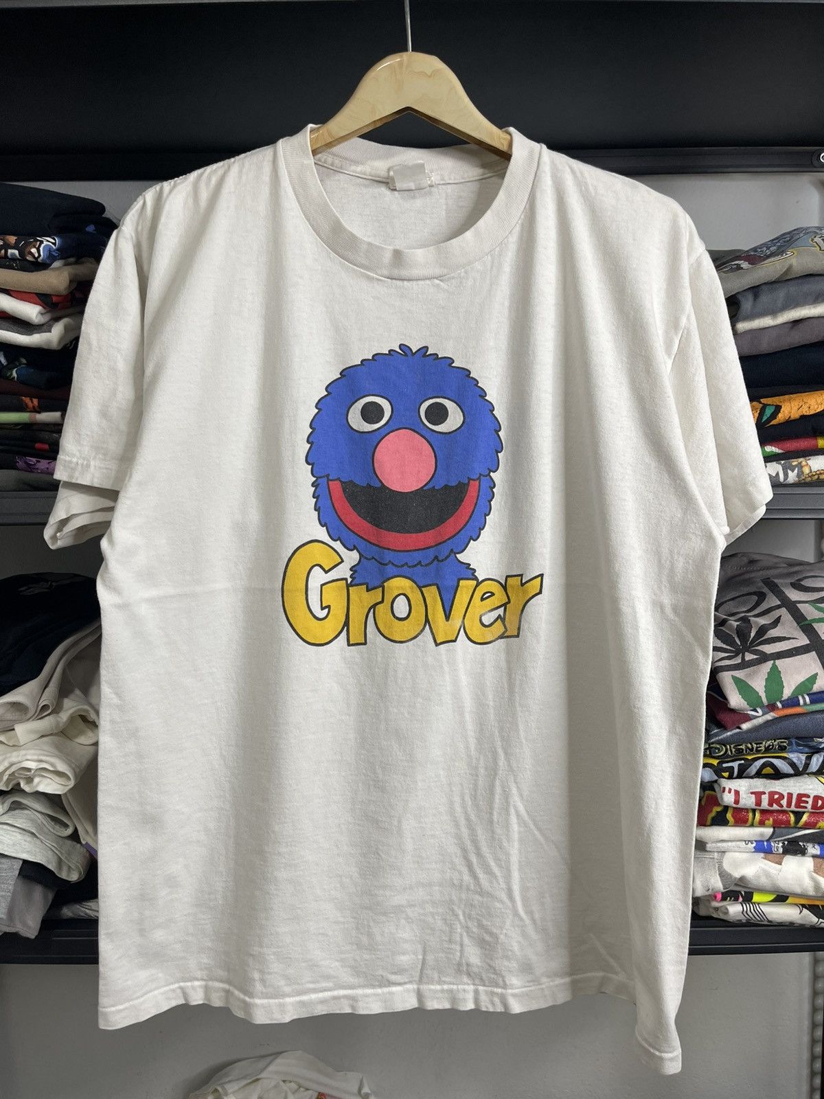 Vintage VINTAGE 90s GROVER Sesame Street Single Stitch T-Shirt 