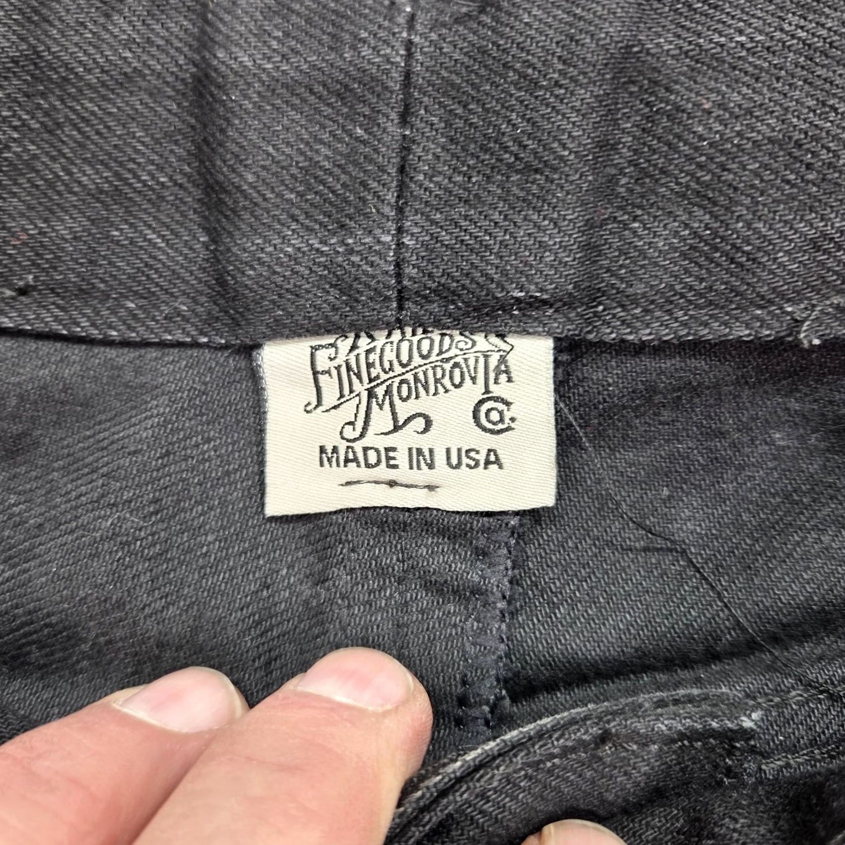 Railcar Fine Goods Railcar Fine Goods Jeans Mens Straight Denim 5-Pocket Block Selvedge Black 31x29 USA Made Size US 31 - 7 Thumbnail