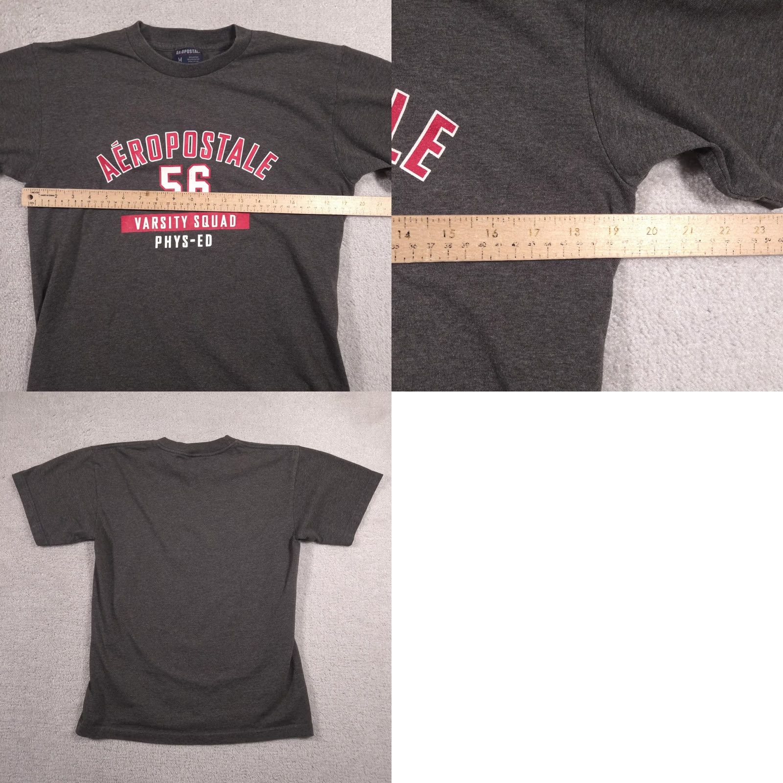 Aeropostale Aeropostale Shirt Mens Medium Gray 56 Varsity Squad Phys-Ed Graphic Tee Made USA Shirt Mens Gray 56 Varsity Squad Phys-Ed Graphic Tee USA Size US M / EU 48-50 / 2 - 8 Thumbnail