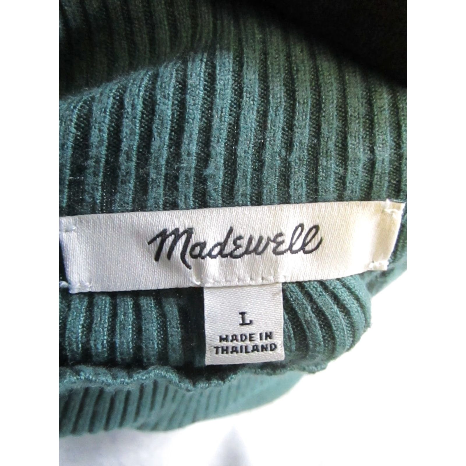 Madewell VINTAGE Madewell Tank Top Womens Large Green Knit Mock Neck Sleeveless Size L / US 10 / IT 46 - 3 Thumbnail