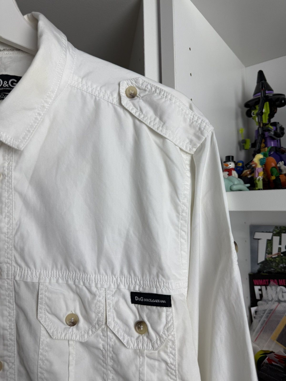 Designer × Dolce & Gabbana × Vintage Vintage y2k Dolce & Gabbana white basic slim fit shirt L 00s Size US L / EU 52-54 / 3 - 4 Thumbnail
