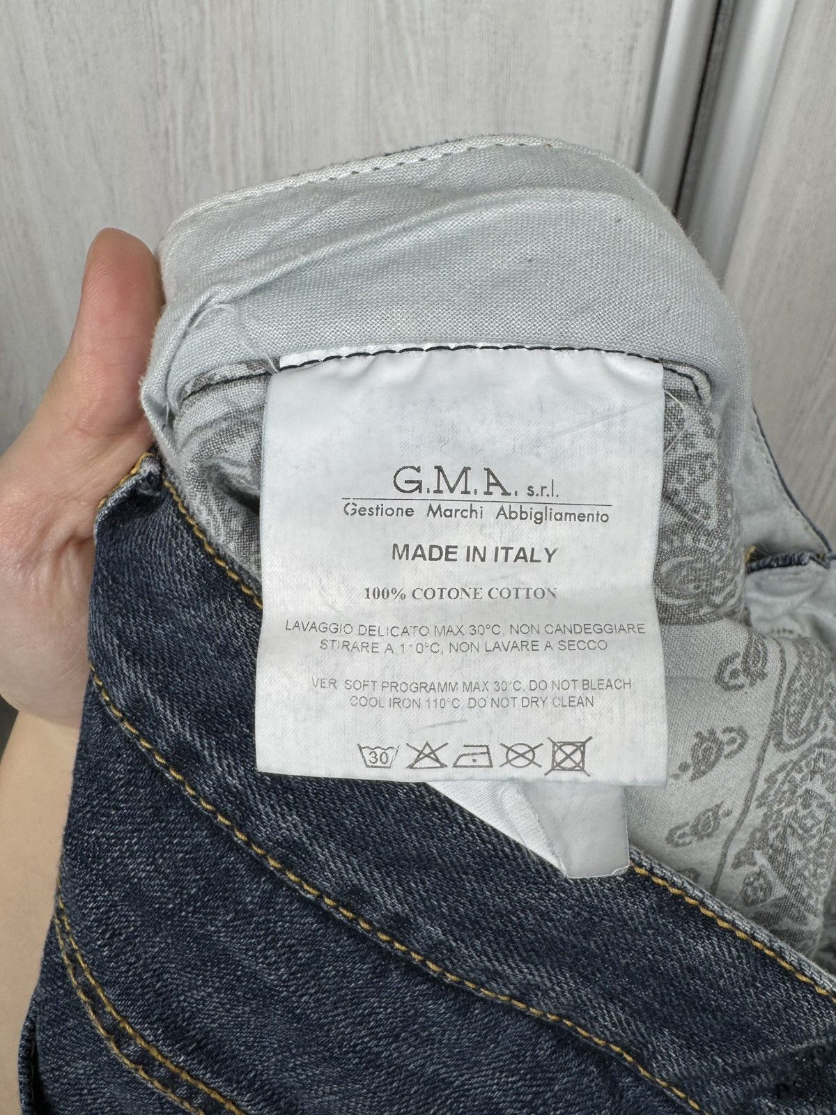 Messagerie MESSAGERIE Blue Selvedge Denim Spider Slim Italian Jeans Size US 34 / EU 50 - 10 Thumbnail