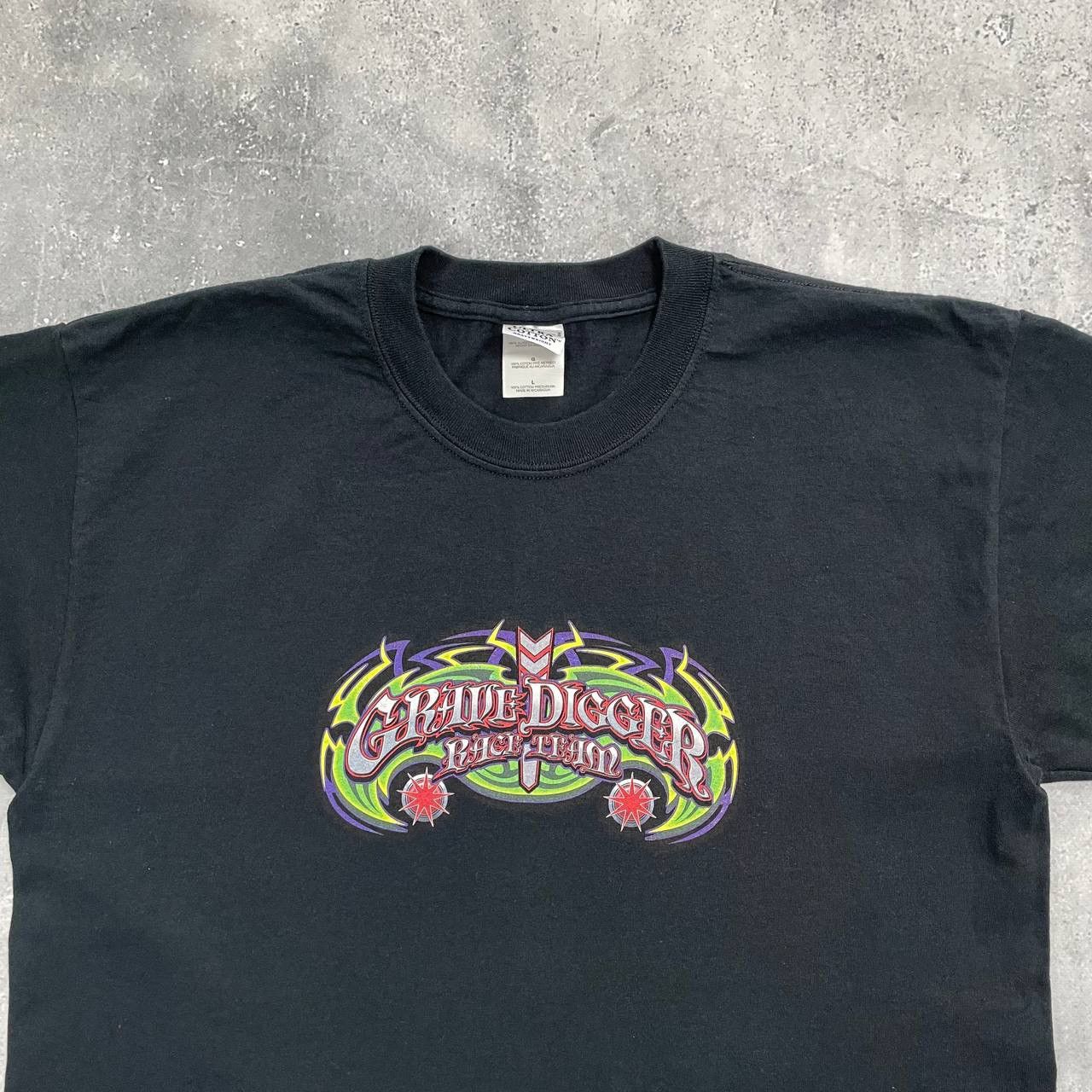 Vintage Vintage 2005 Grave Digger Race Team Graphic T Shirt Black L Size US L / EU 52-54 / 3 - 4 Thumbnail