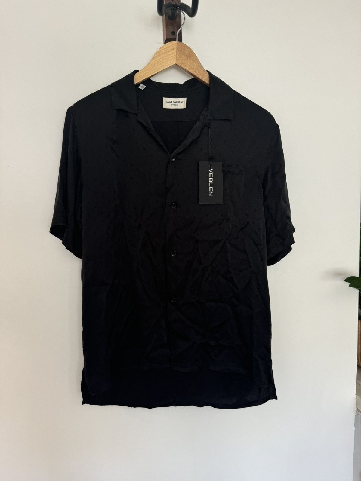 Saint Laurent Paris Silk Jacquard Logo Shirt Sold out Size US S / EU 44-46 / 1 - 2 Thumbnail