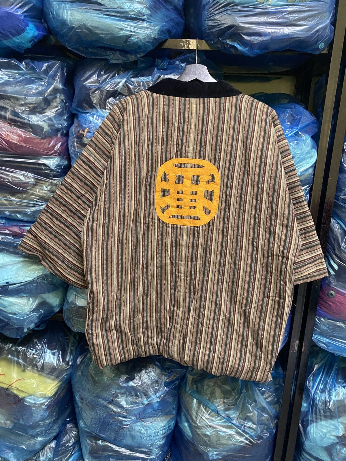 Japanese Brand VINTAGE 90S HANTEN KIMONO PATCHWORK STRIPE JACKET Size US M / EU 48-50 / 2 - 1 Thumbnail