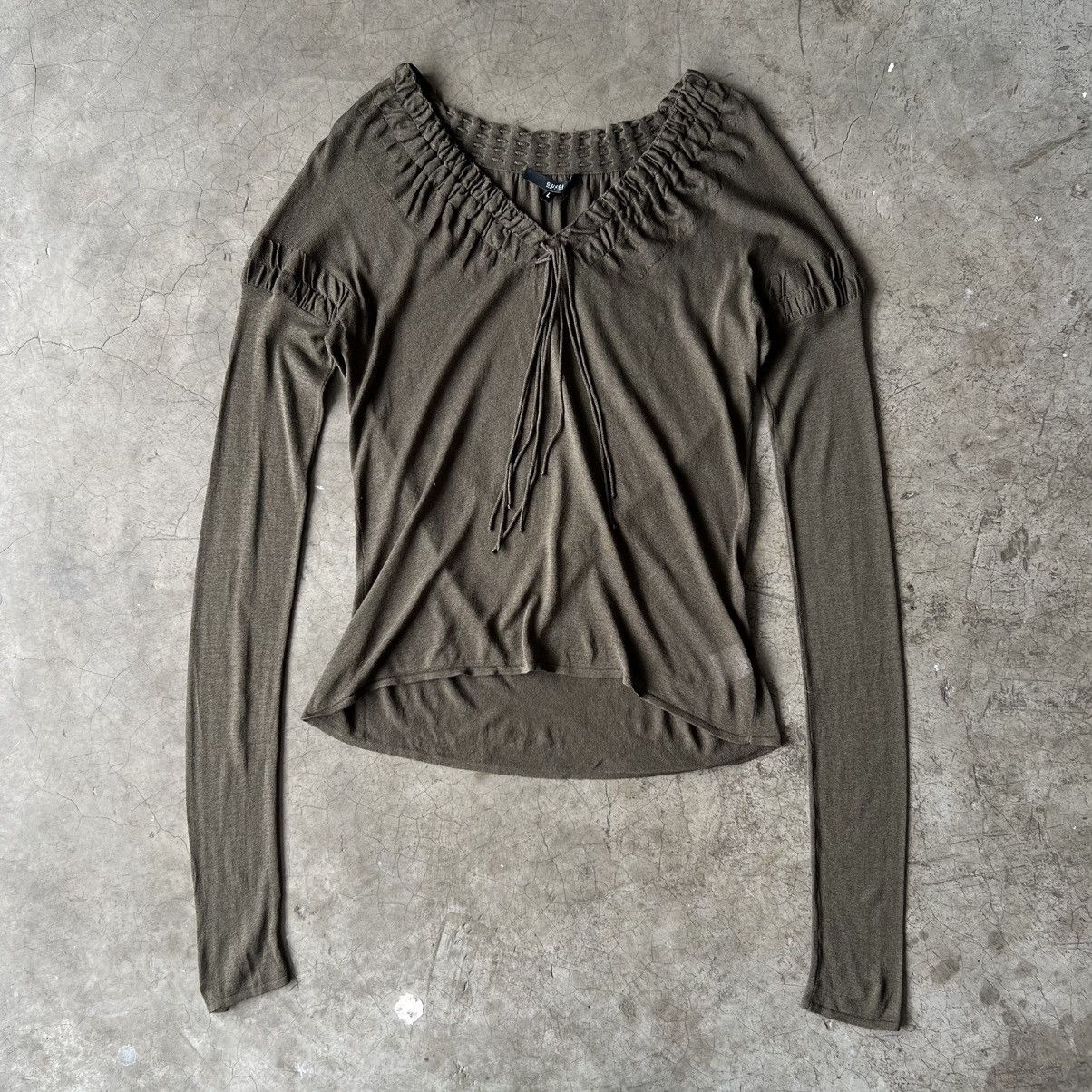 Gucci 90’s Gucci - Tom Ford - Silk Sheer Long Sleeve Size L / US 10 / IT 46 - 1 Thumbnail