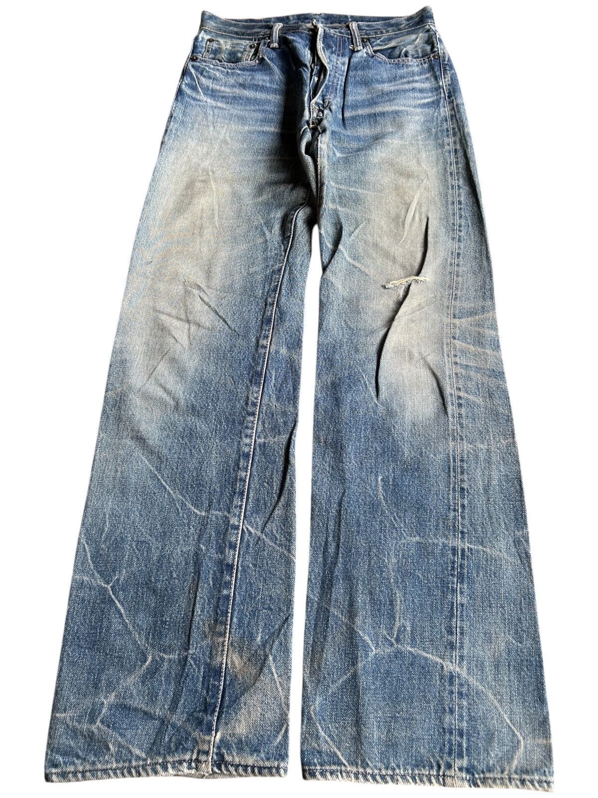 Omnigod Selvedge Distressed Denim Jeans