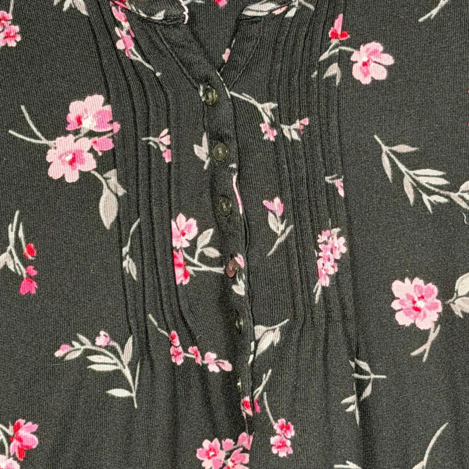 Aria Aria Collection Floral Print Nightgown Size XL Size ONE SIZE - 3 Thumbnail