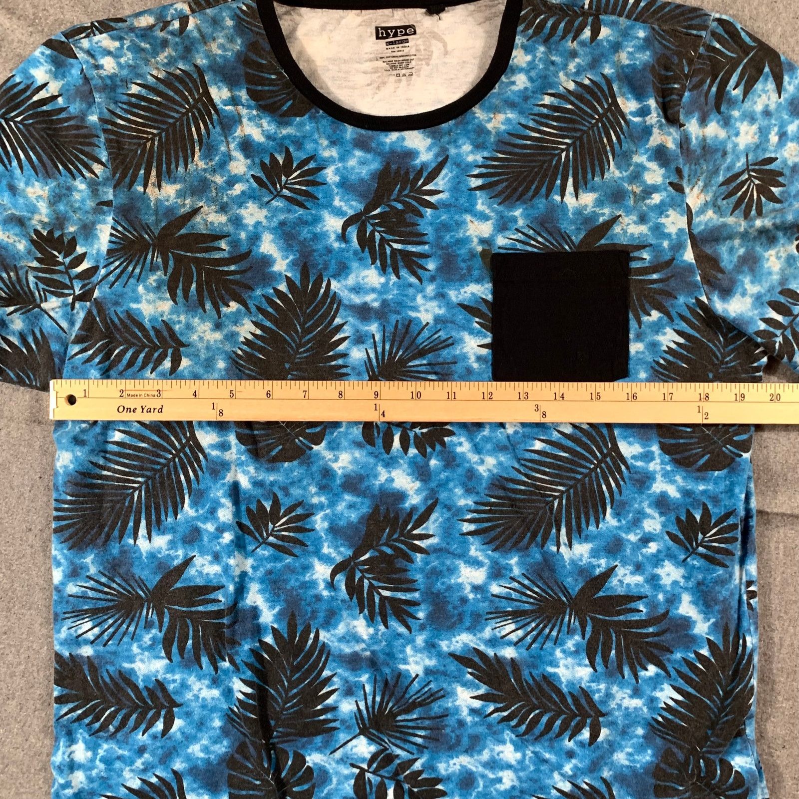 Other Hype Shirt Adult Extra Large Blue Casual Short Sleeve Size XL / US 12-14 / IT 48-50 - 4 Thumbnail