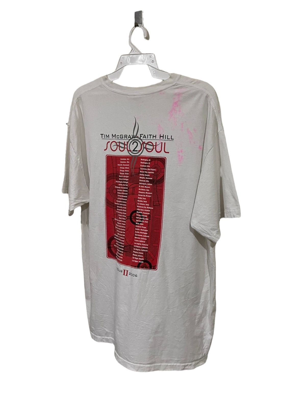 Band Tees × Country Road × Vintage Vintage Faith Hill & Tim Mcgraw Concert Distressed Tee Size US XL / EU 56 / 4 - 6 Thumbnail