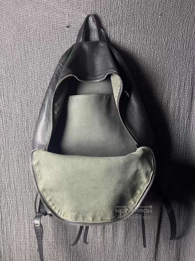 Rick Owens Rick Owens Calf Grain Cowhide Double Zip Ribbon Backpack S Size ONE SIZE - 3 Thumbnail