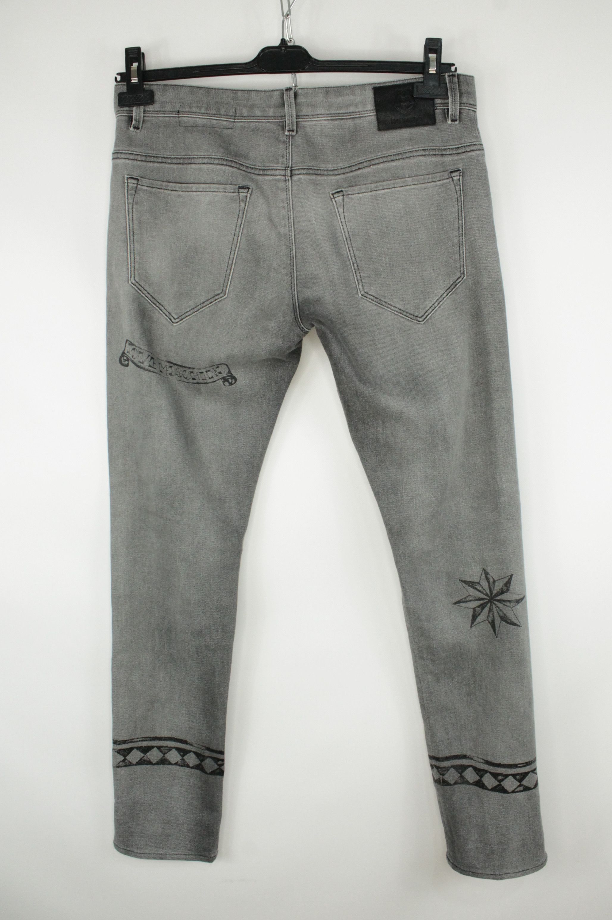 Moschino Love Moschino Pattern Gray Denim Slim Skinny Jeans Size US 32 / EU 48 - 7 Thumbnail