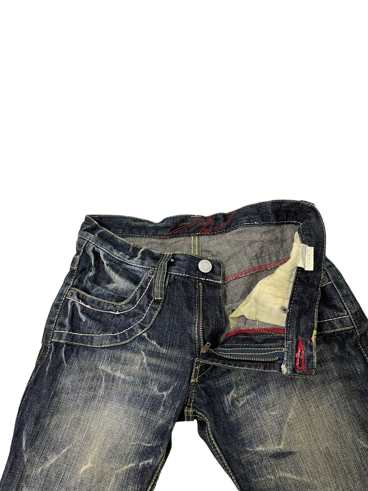 Japanese Brand Flare Jeans Three Stones Distress Low Rise Boot Cut 7🟦0 Size US 30 / EU 46 - 10 Thumbnail