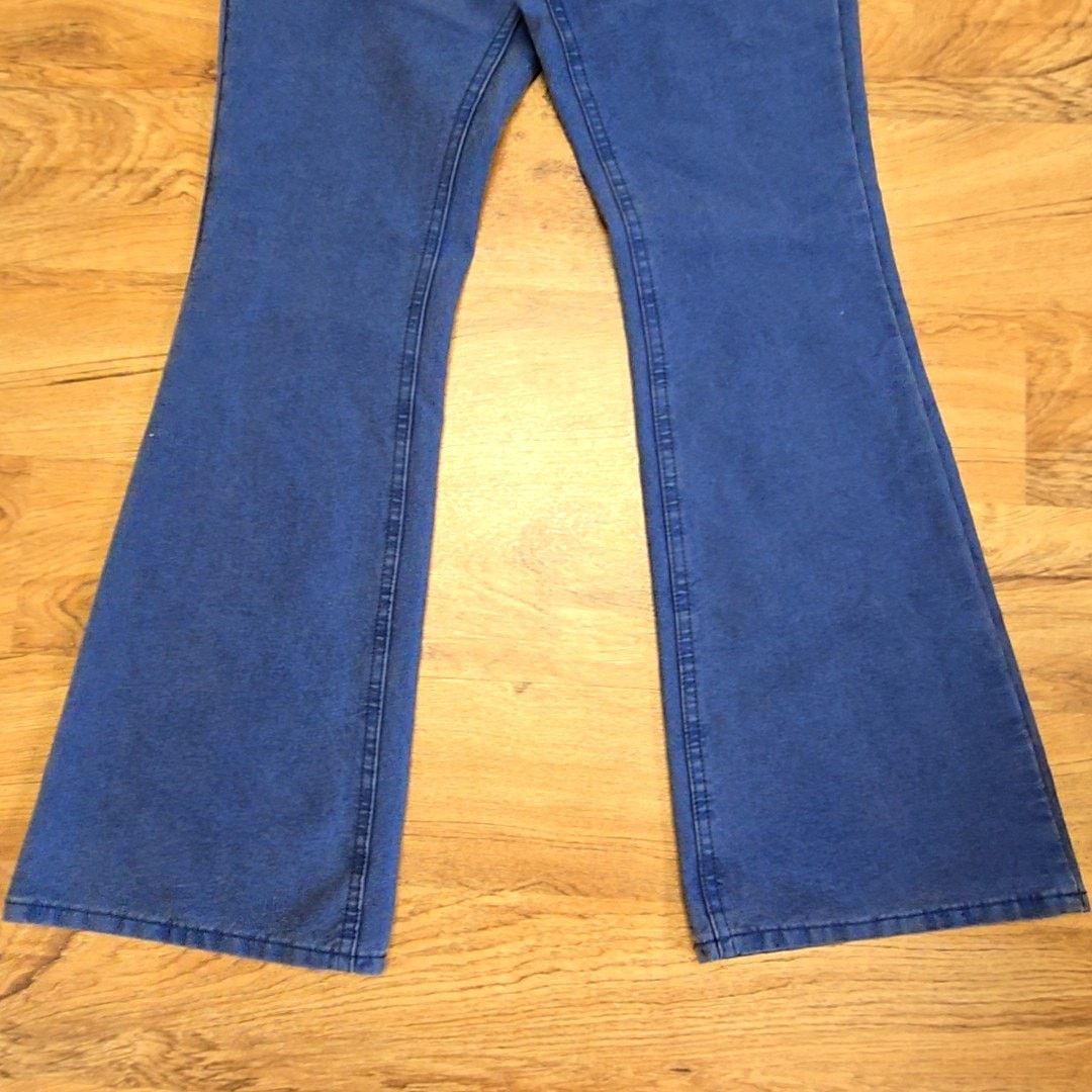 Lee Vintage Lee Dungarees Hipster Jeans Flare Leg Blue Denim 9 M Size 30" / US 8 / IT 44 - 7 Thumbnail