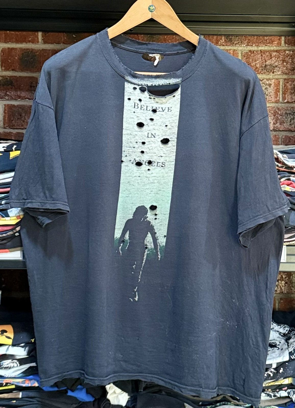 Expert Horror Thrashed Vintage The Crow Belleve In Angeles Distressed Tee Size US XXL / EU 58 / 5 - 1 Thumbnail