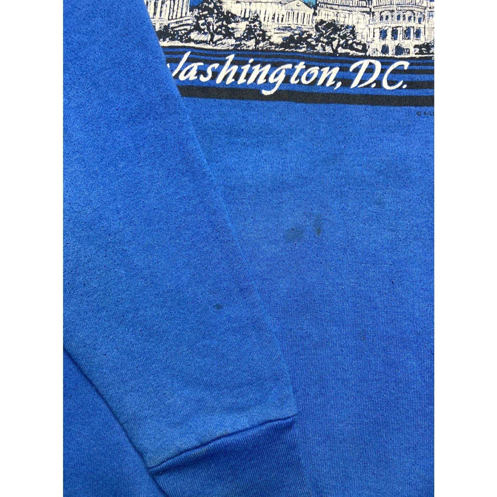 Vintage VINTAGE 80s crewneck sweatshirt Washington DC capitol adult XL blue Sweatshirt Men XL Blue 80s Capitol Pain? (Oops) Size US XL / EU 56 / 4 - 3 Thumbnail