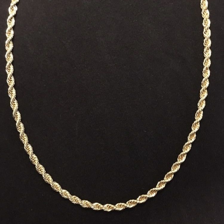Jewelry Gold Chain Rope Chain Necklace 24in 6mm and Money Bag Charm Size ONE SIZE - 6 Thumbnail