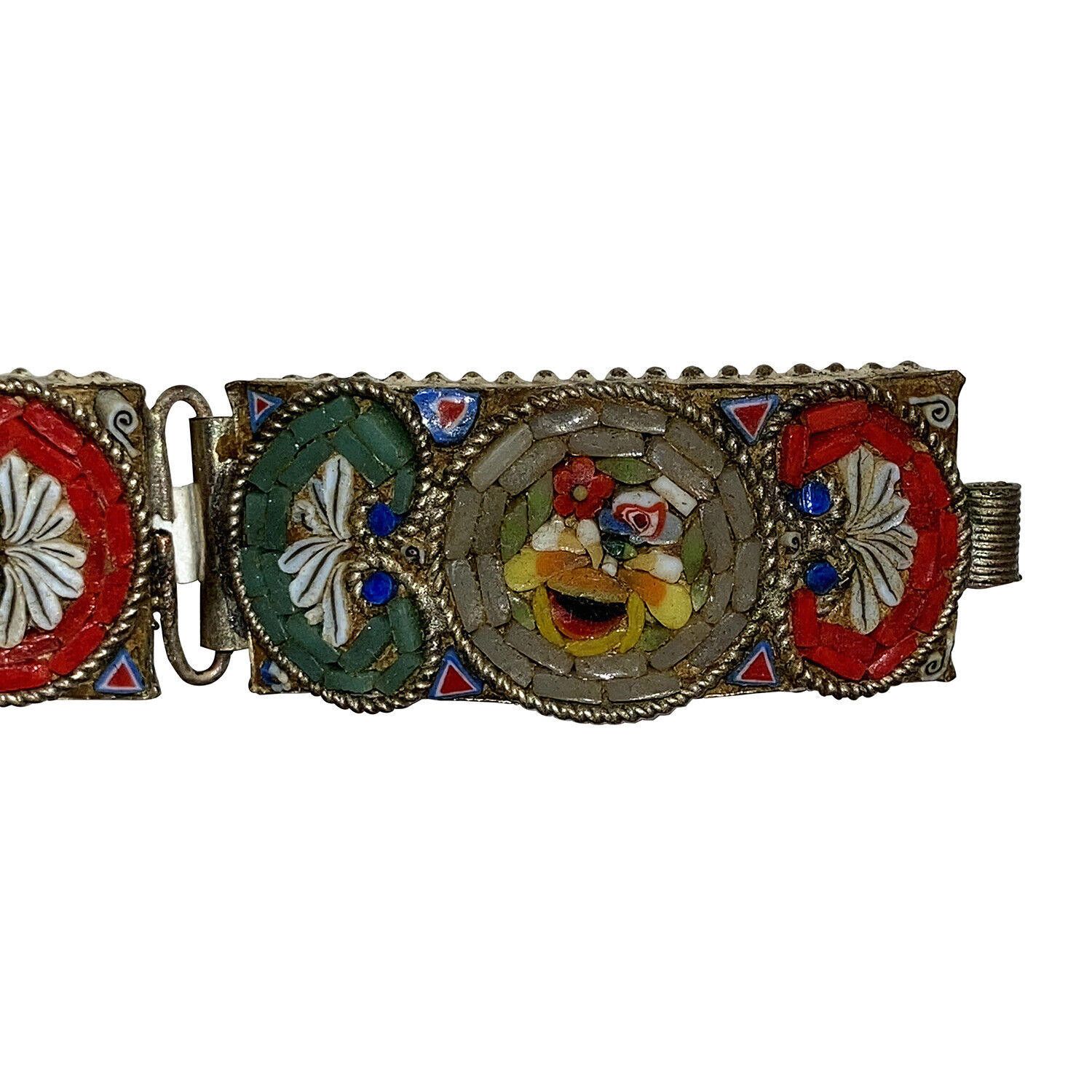 Designer Victorian Micro Mosaic Grand Tour Italian Bracelet Size ONE SIZE - 3 Thumbnail