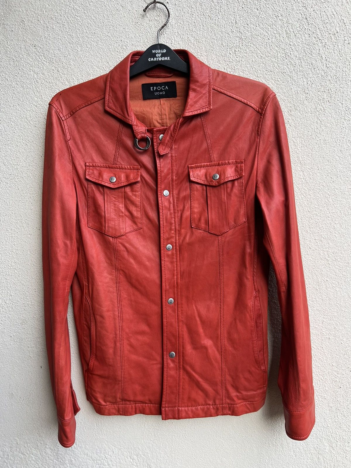 Leather Epoca Uomo Japan Patina Sheep Leather Four Pocket Shirt Size US M / EU 48-50 / 2 - 6 Thumbnail