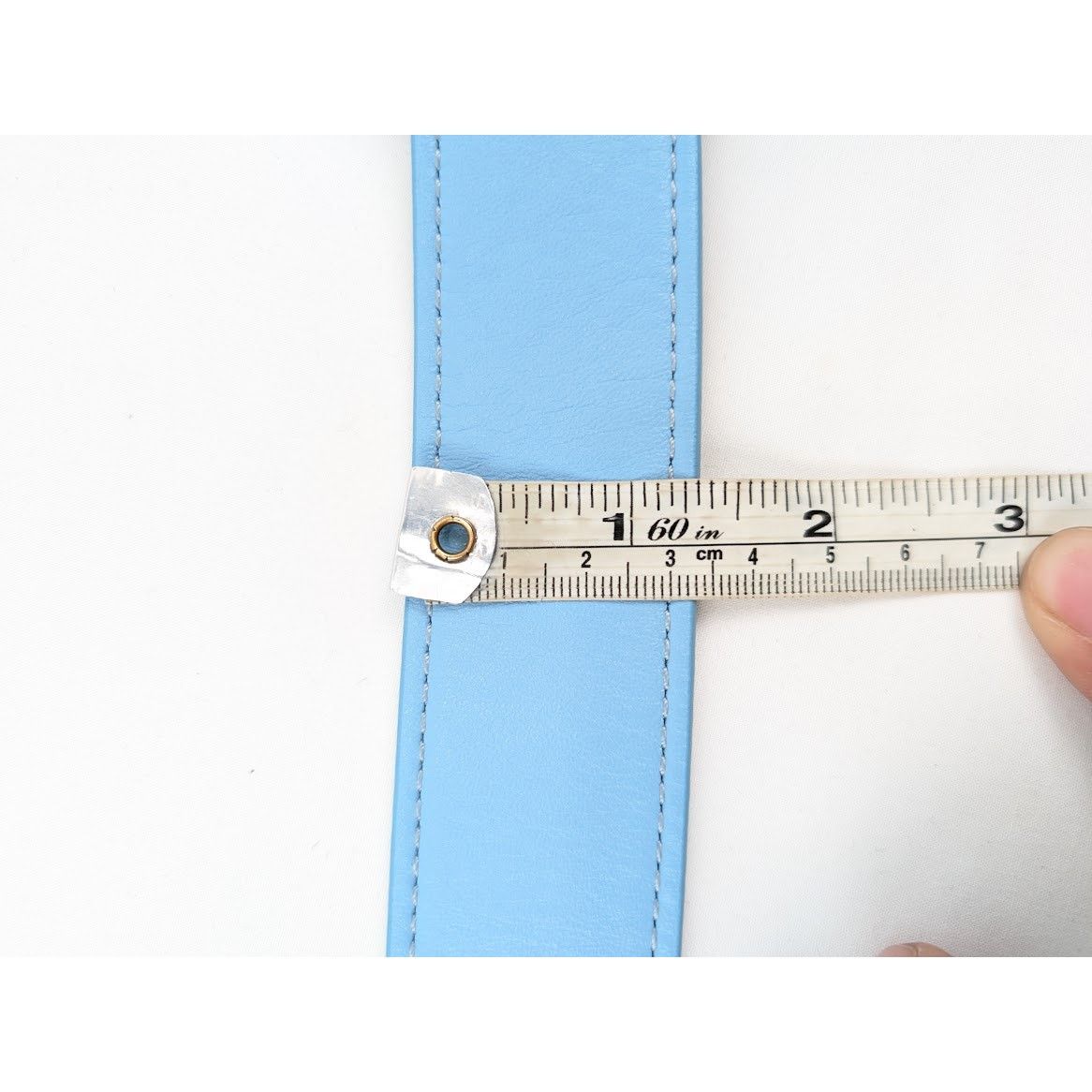 Amiri o1rshd1 Size:75 cm / 4cm Reversible Belt in Black/Air Blue Size 30 - 11 Thumbnail