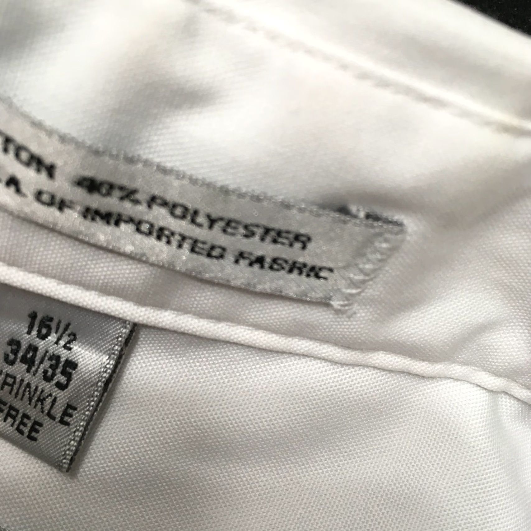Geoffrey Beene VINTAGE Geoffrey Beene Shirt 80s White Large Collar Dress Casual L Cotton Long Sleeve 17x34 Mens Boys Womens? Size 42R - 3 Thumbnail