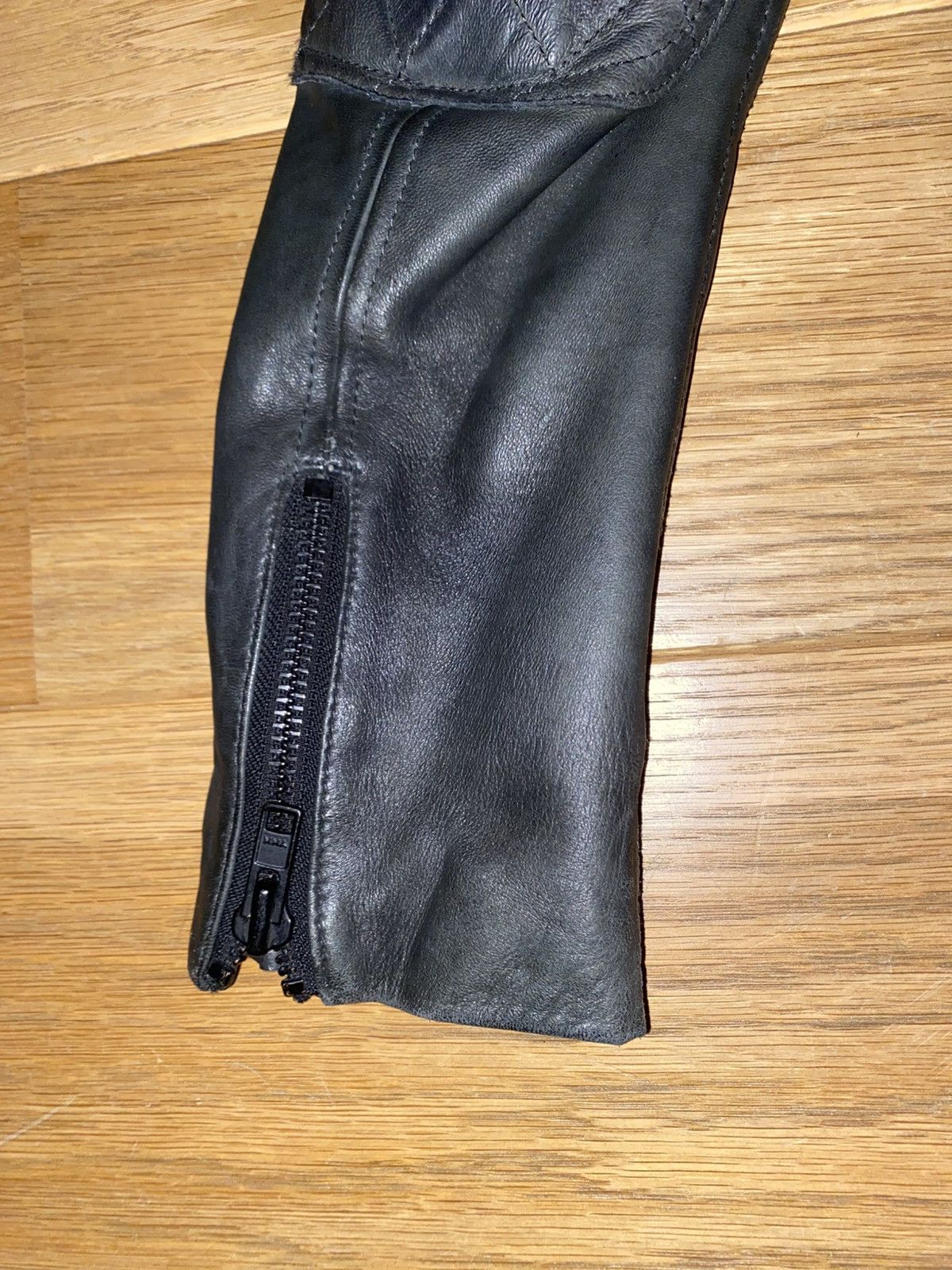 Acne Studios Acne Studios Oliver Leather Biker Jacket Grey/Black Size US M / EU 48-50 / 2 - 6 Thumbnail
