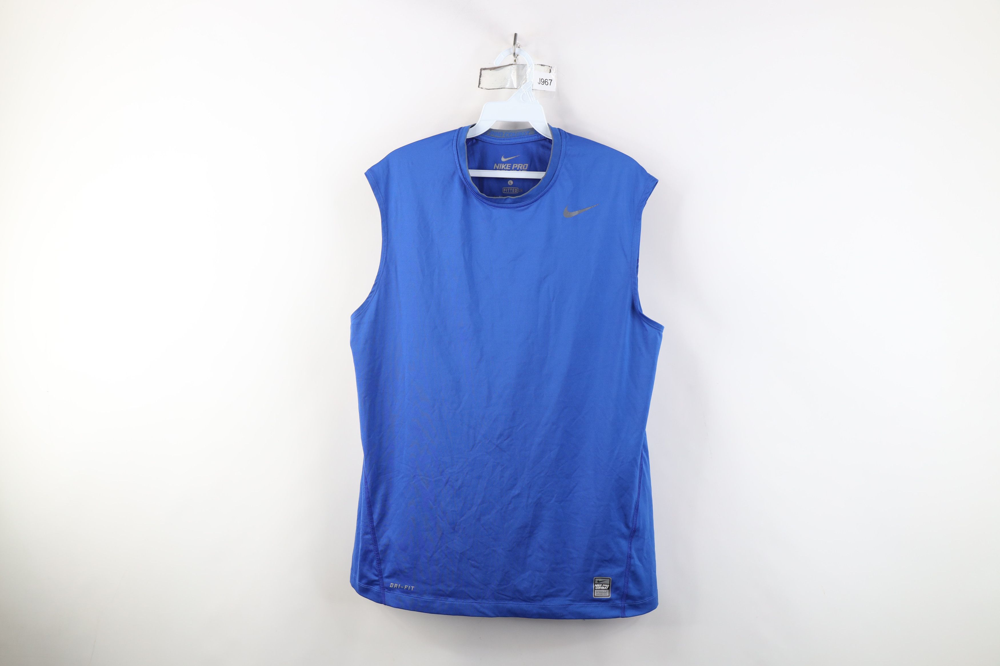 Nike Nike Pro Combat Compression Sleeveless Muscle T-Shirt Blue Size US L / EU 52-54 / 3 - 1 Thumbnail