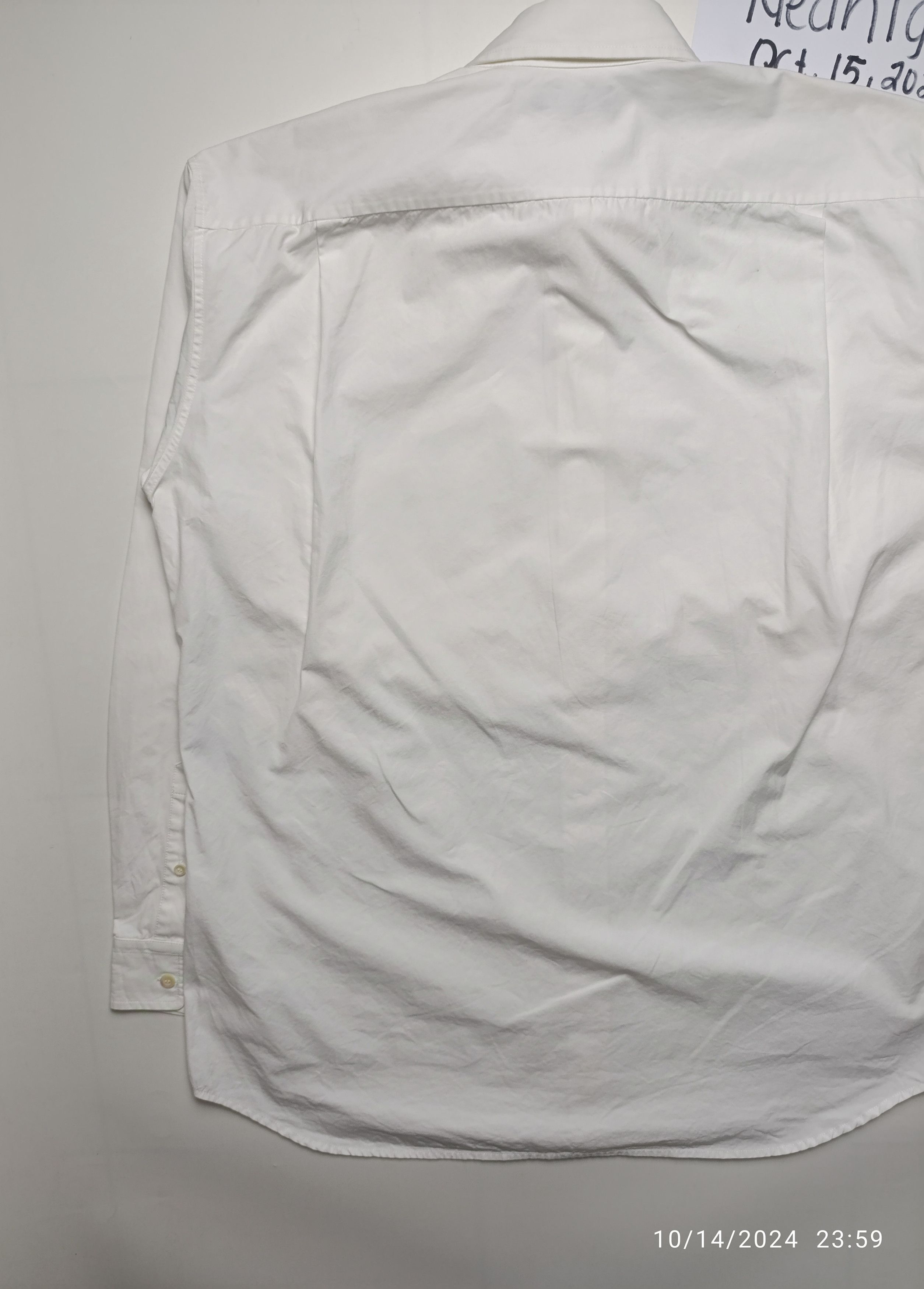 Balenciaga BALENCIAGA S/S 2020 RUBBER LOGO COLLAR CLASSIC SHIRT Size US L / EU 52-54 / 3 - 12 Thumbnail