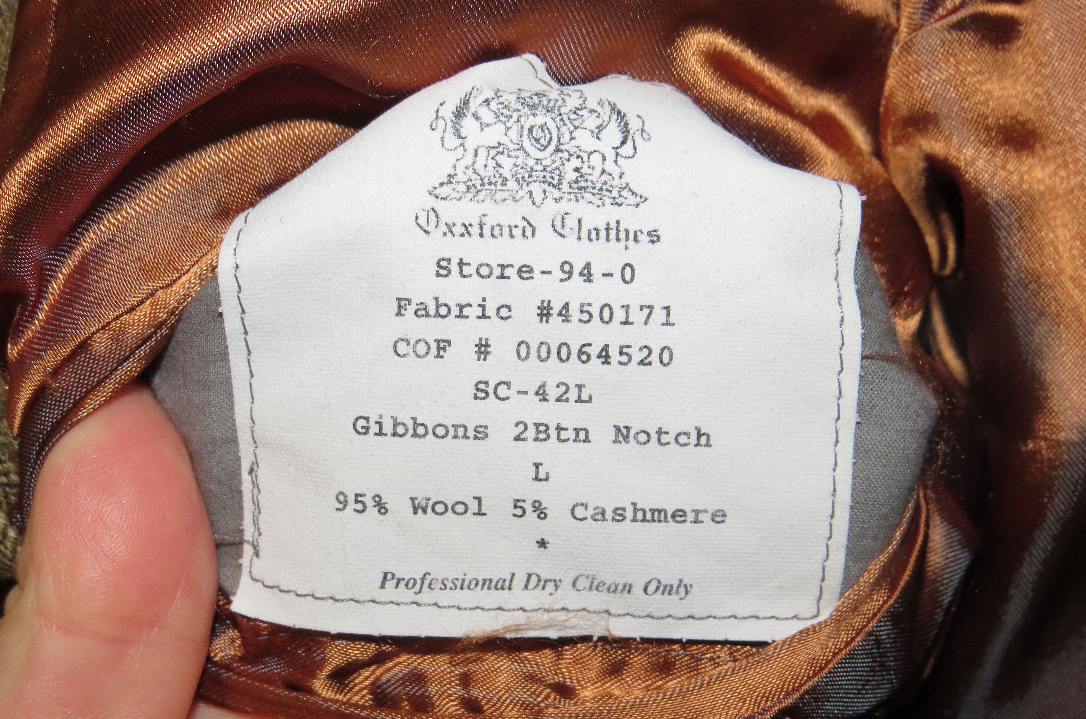 Oxxford Clothes Highest Quality Light Brown HBONE Cashmere Blend Blazer 42L Size 42L - 14 Thumbnail