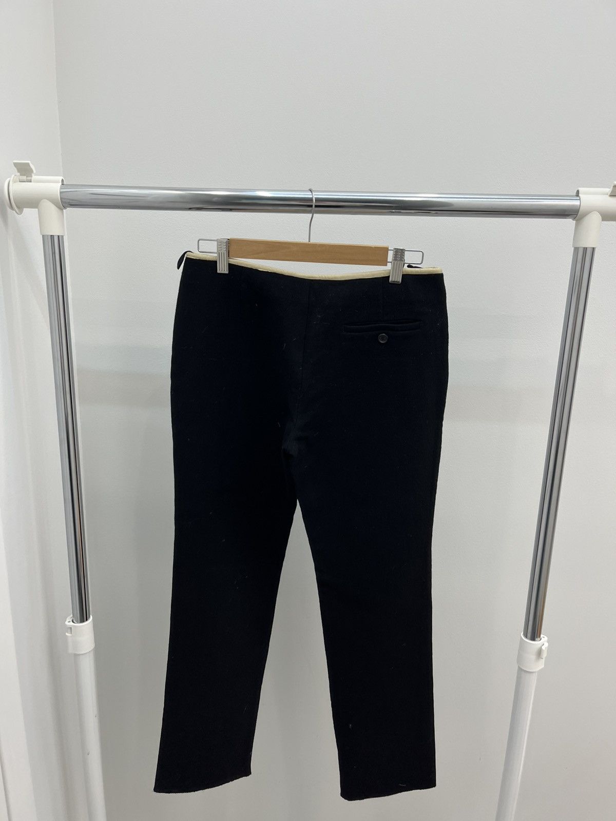 Prada Prada Wool Leather Pants Size 30" / US 8 / IT 44 - 2 Thumbnail