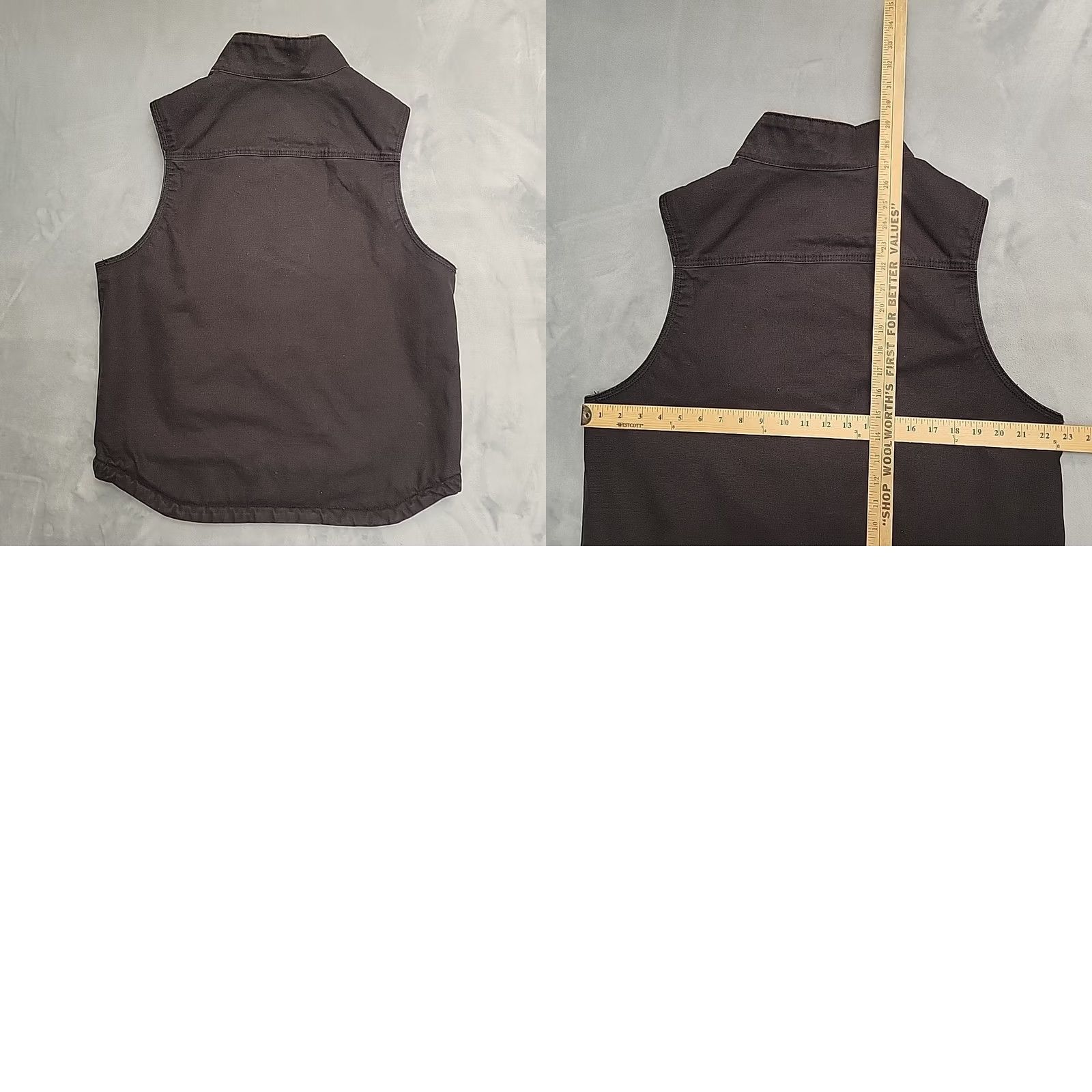 Vintage Berne Vest Mens Large Reg Black Sherpa Lined Duck Canvas Workwear Outdoors Work Size US L / EU 52-54 / 3 - 8 Thumbnail
