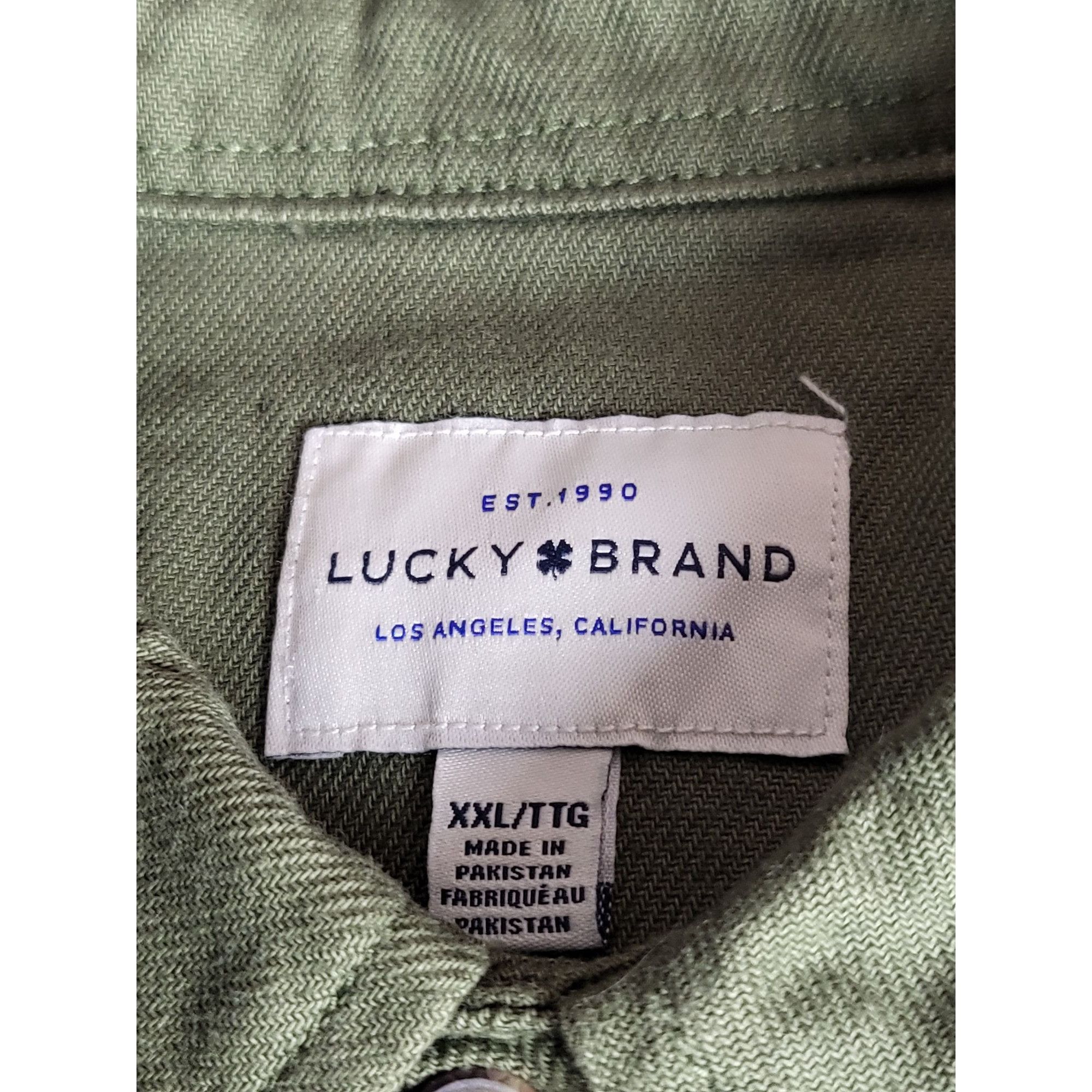 Lucky Brand Lucky Brand Button Down Jacket Men Sz XXL Army Green Heavy C Size US XXL / EU 58 / 5 - 7 Thumbnail