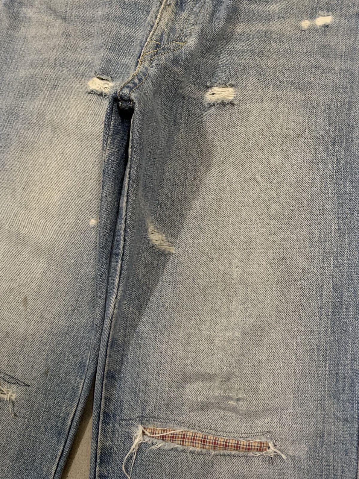 Beams Plus Vintage Japanese Brand Beams Patched Distressed Grunge Jeans Size US 29 - 9 Thumbnail