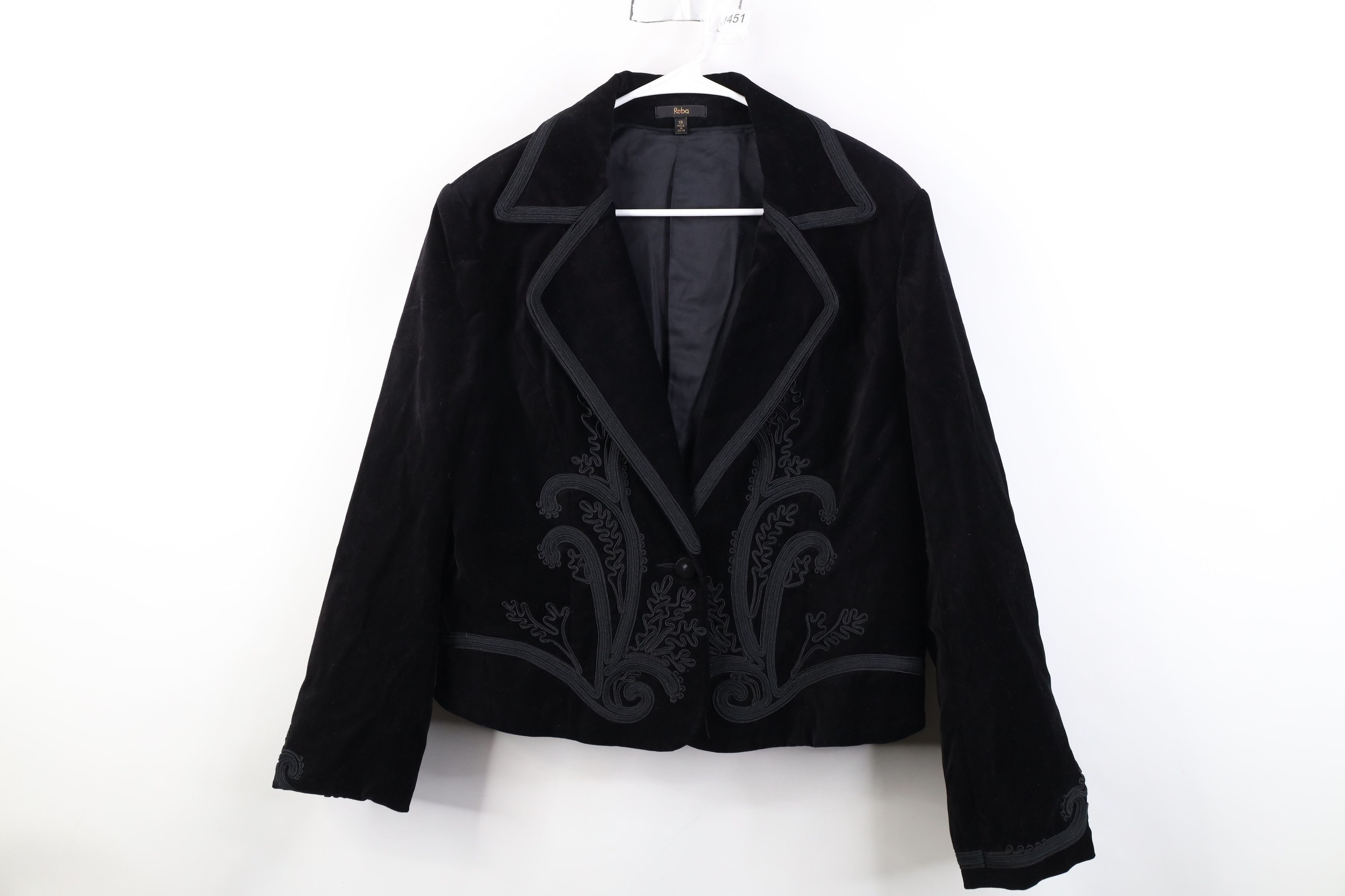 Vintage Vintage 90s Y2K Streetwear Velvet Velour Blazer Jacket Size XXL / US 16-18 / IT 52-54 - 1 Thumbnail