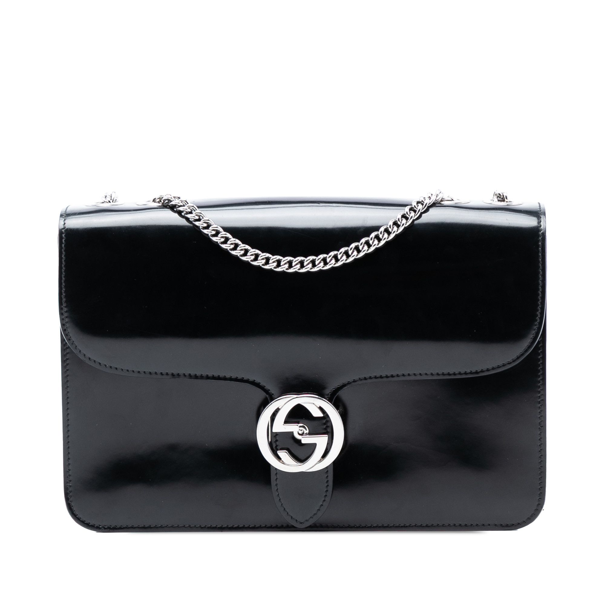 Gucci Gucci Medium Polished Calfskin Dollar Interlocking G Crossbody Size ONE SIZE - 1 Thumbnail