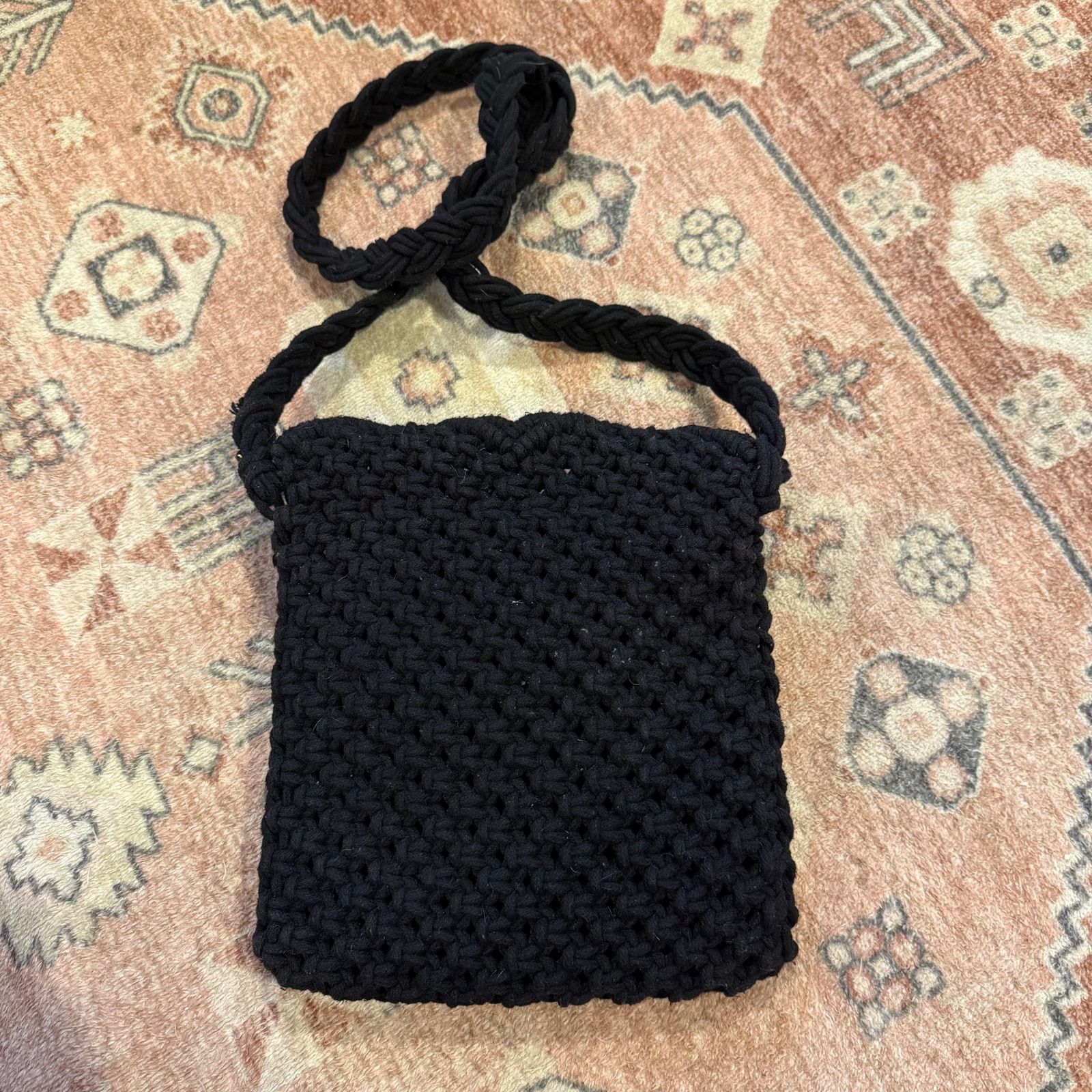Tommy Bahama Tommy Bahama Black Boho Macrame Crossbody Purse Size ONE SIZE - 3 Thumbnail