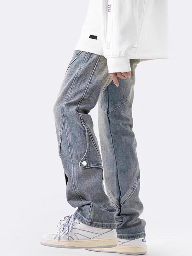 image of Light Blue High Street Vintage Loose Jeans, Men's (Size 33)