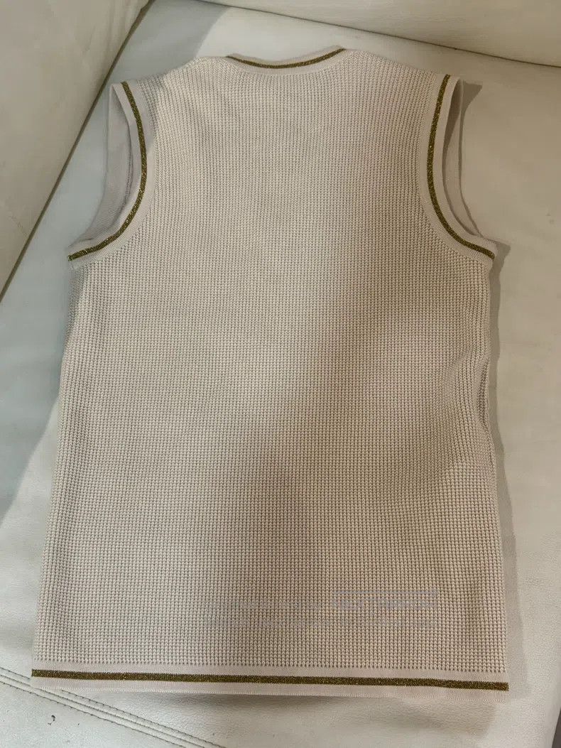 Gucci Gucci Gold silk-edged knitted vest Size XXS / US 00 / IT 34 - 2 Thumbnail