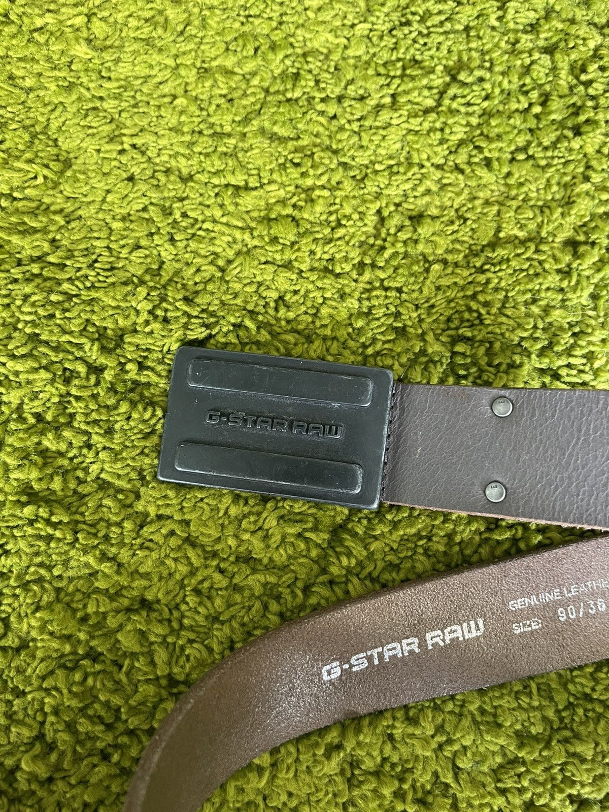Cowboy Equipment × G-Star G-Star Raw buckle logo real leather western belt Size 34 - 5 Thumbnail