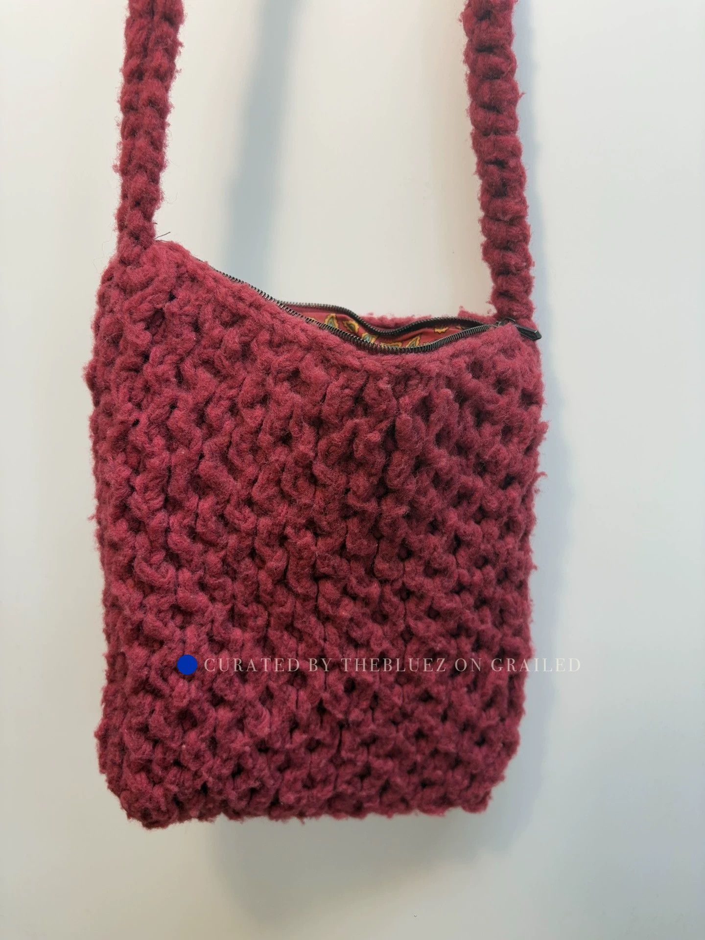 Number (N)ine Wool Knit Crossbody Bag in Red Size ONE SIZE - 1 Thumbnail