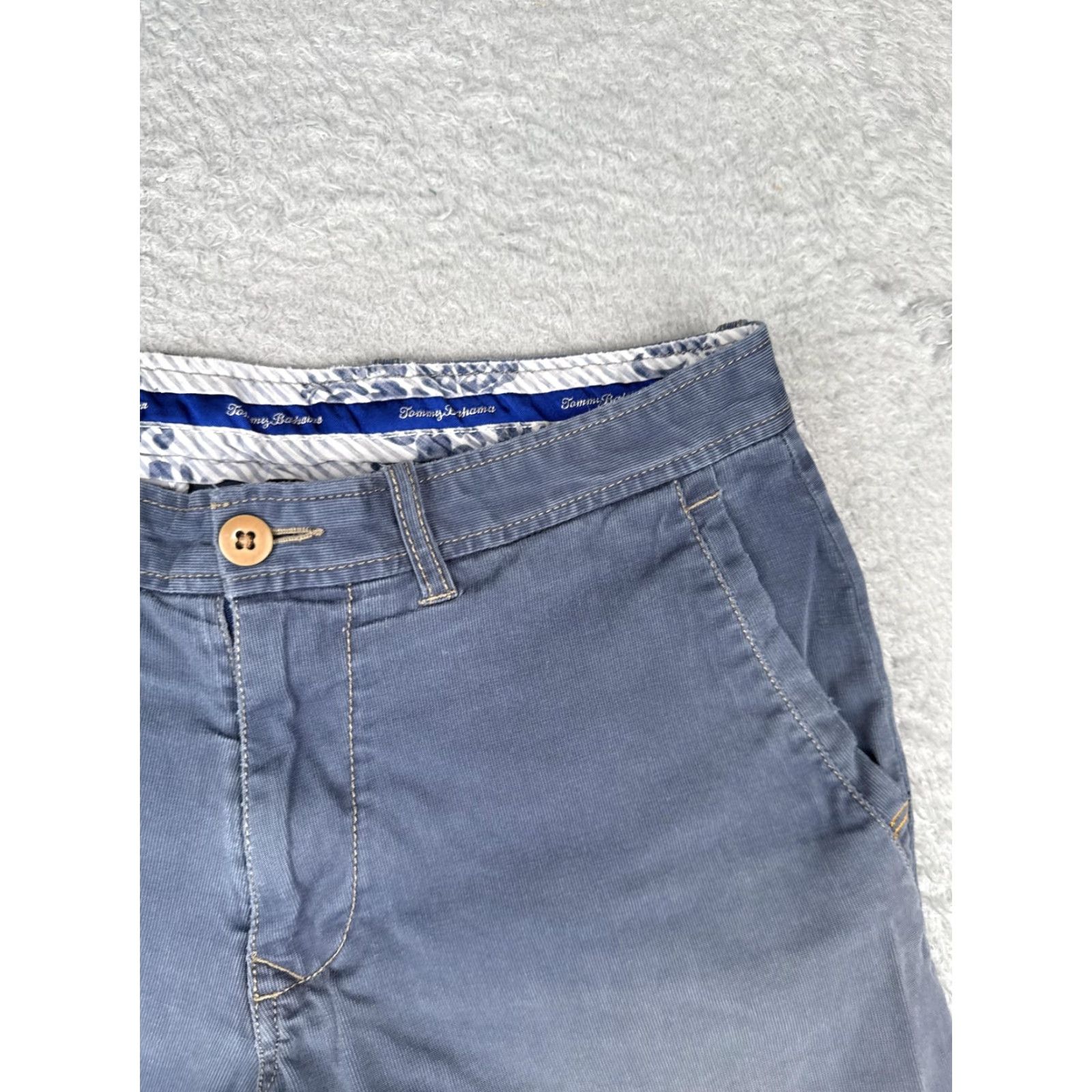 Tommy Bahama TOMMY BAHAMA Chino Shorts Adult 30 Blue Casual Stretch Flat Front Cotton Mens Size US 30 / EU 46 - 5 Thumbnail