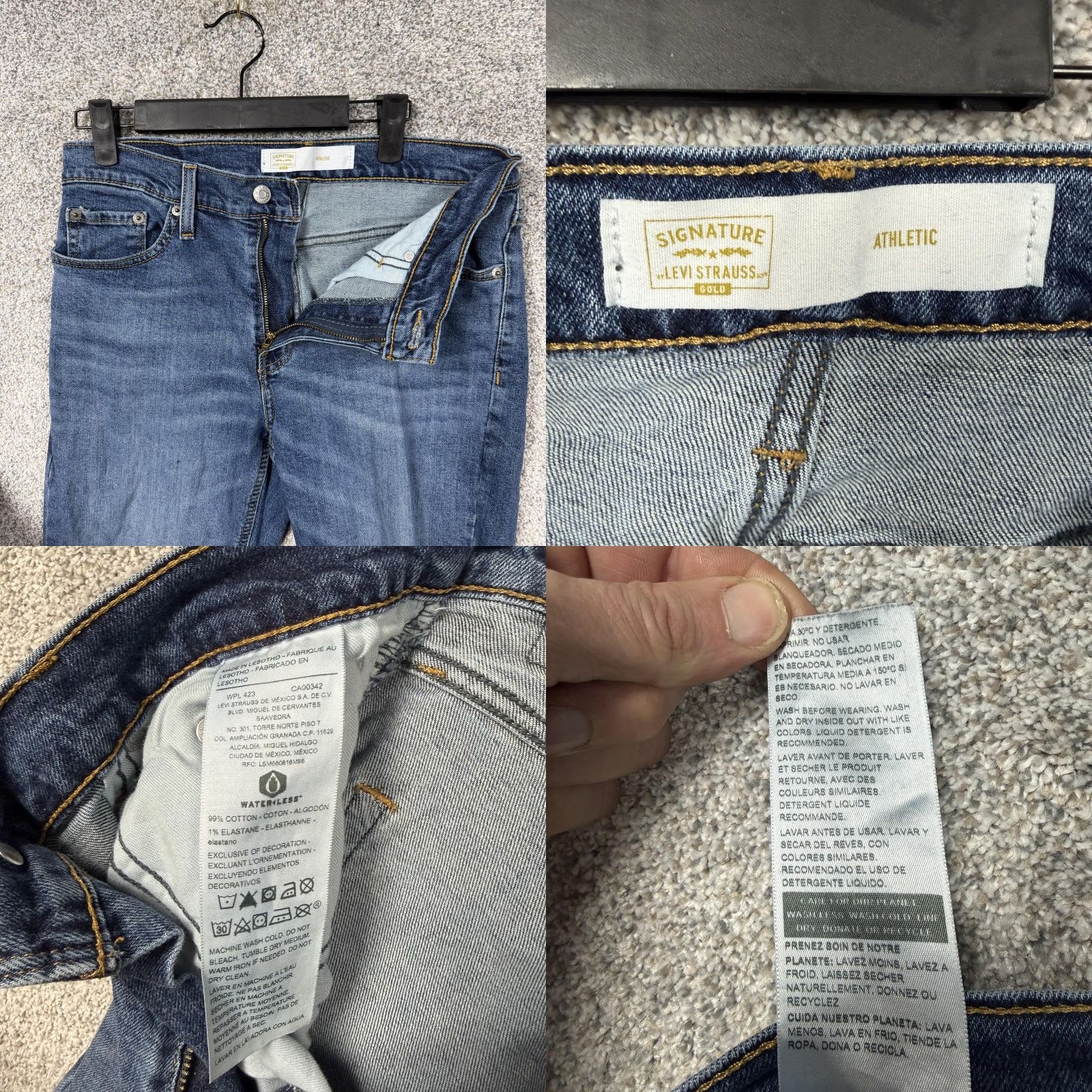 Vintage Signature Levis Jeans Mens 30x30 Athletic Blue Denim Tapered Streetwear Size US 30 / EU 46 - 8 Thumbnail
