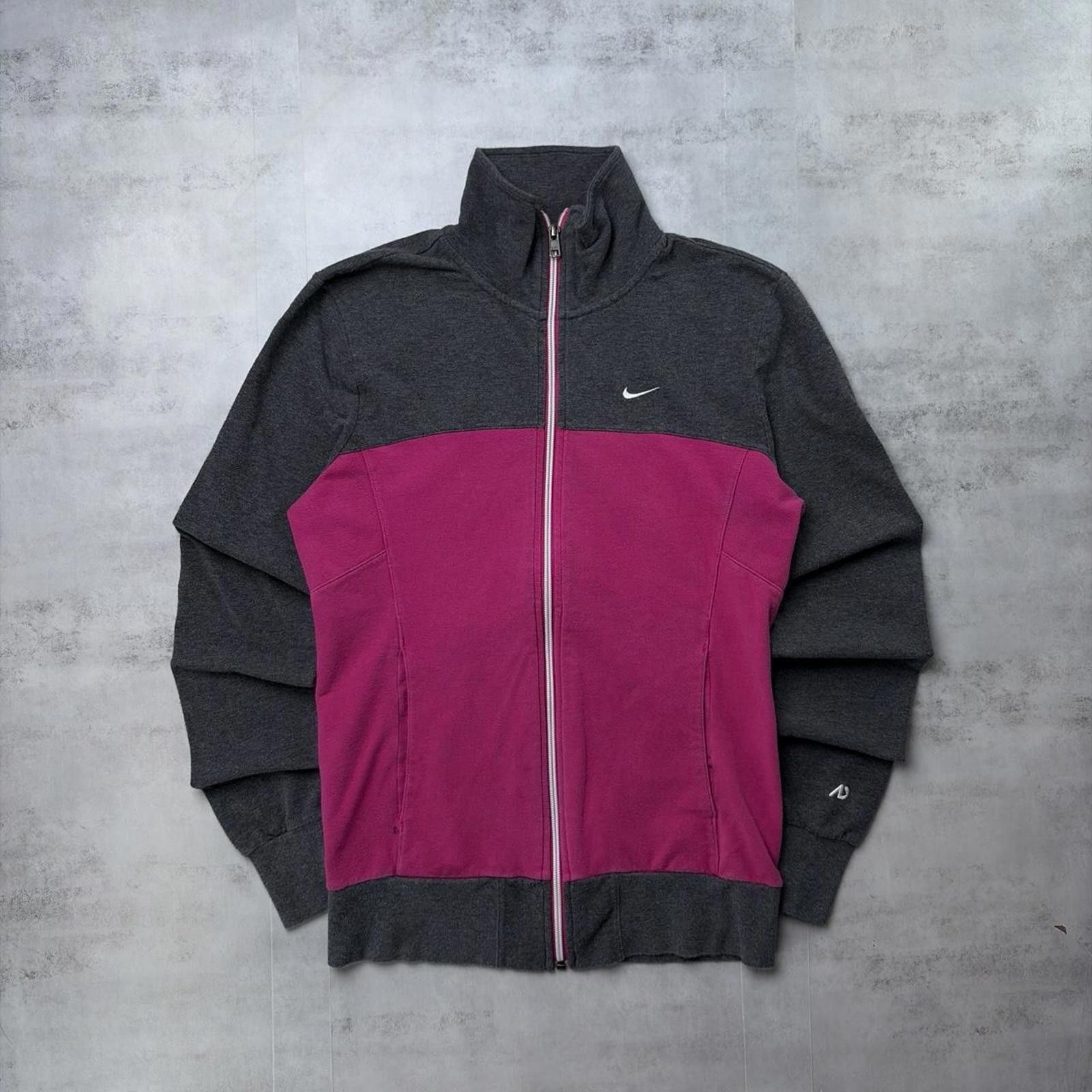 Nike Y2K Pink Nike Swoosh Grunge Skater Zip Up Jacket Size M / US 6-8 / IT 42-44 - 1 Thumbnail