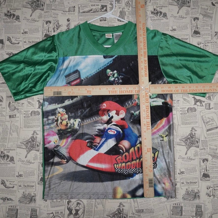 Nintendo XL - Vintage Y2K Mario kart aop nintendo 2000s Wii jersey Size US XL / EU 56 / 4 - 4 Thumbnail